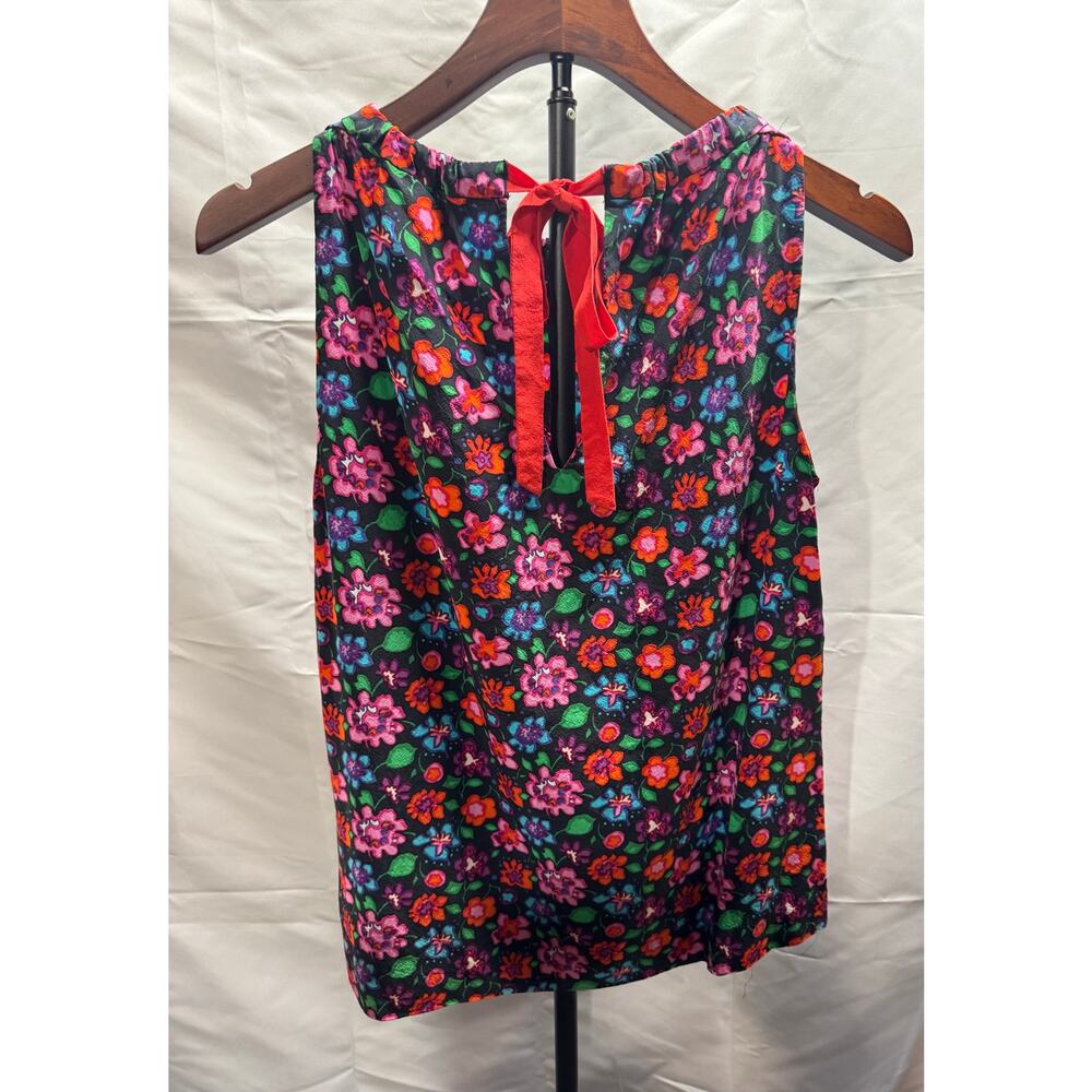 Kate Spade Live Colorfully 100% Silk Women’s 6 Sleeveless Top Floral Bright